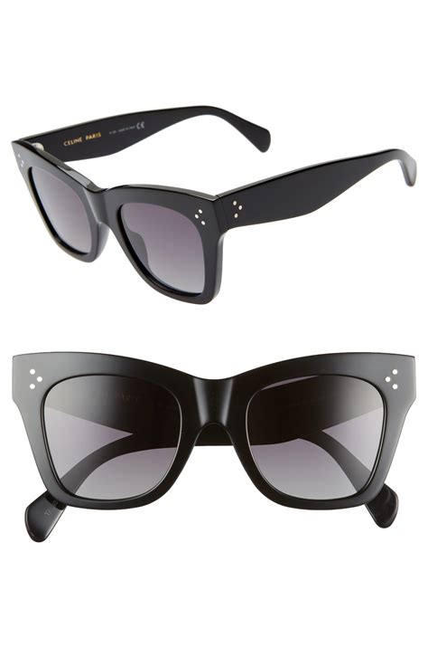 celine square shield sunglasses|Celine 50mm polarized square sunglasses.